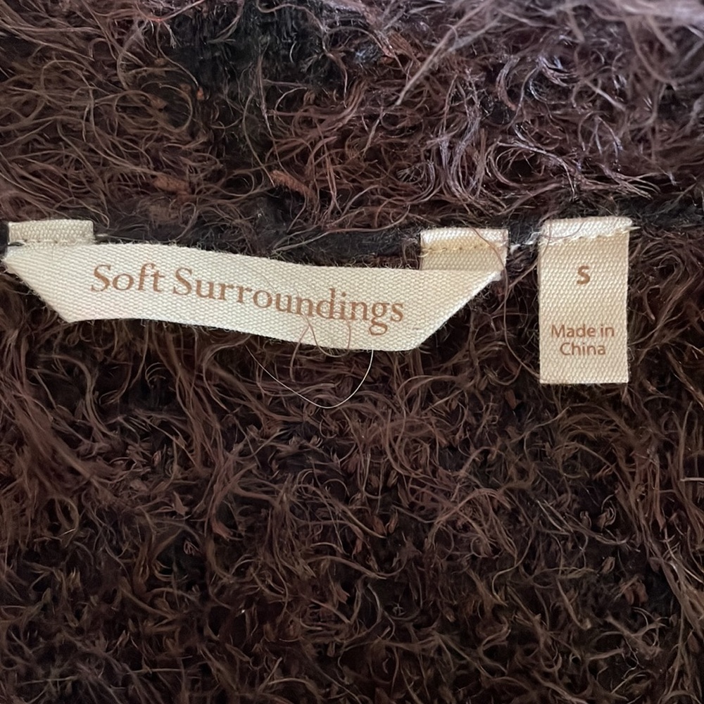 Soft Surroundings Boho Fuzzy Leopard Animal Print… - image 7